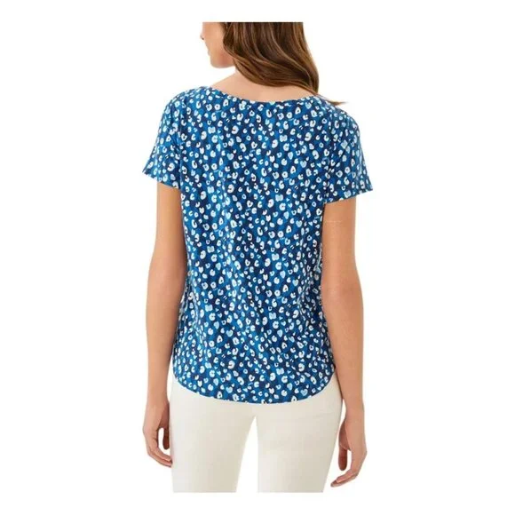 NWT Lilly Pulitzer Key West Top M Starlight Navy You’re An Animal - Picture 4 of 4
